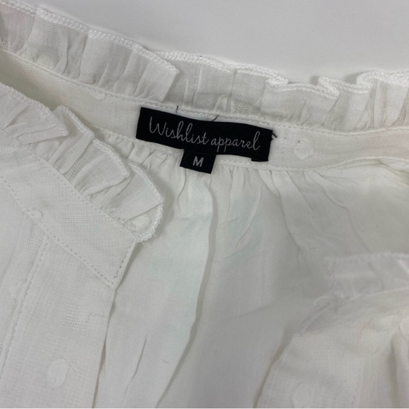 Wishlist Apparel Maxi Dress Tiered White Dot M flowy boho summer - Picture 2 of 3